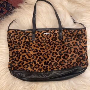 Rebecca Minkoff leather/cheetah tote
